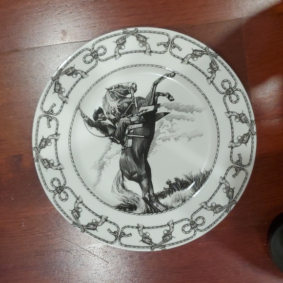 222 Fifth Slice of Life Cowboy dinner plate - Picture 4 of 5